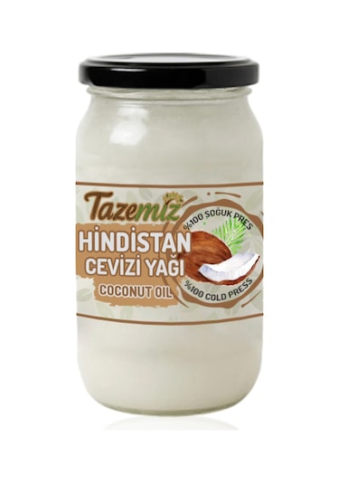 Tazemiz Soğuk Sıkım Hindistan Cevizi Yağı 100 ML