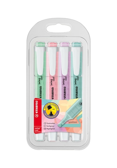 Stabilo Fosforlu Kalem Swing Cool Kalem Tipi Pastel 4'lü 275/4-08 Diğer