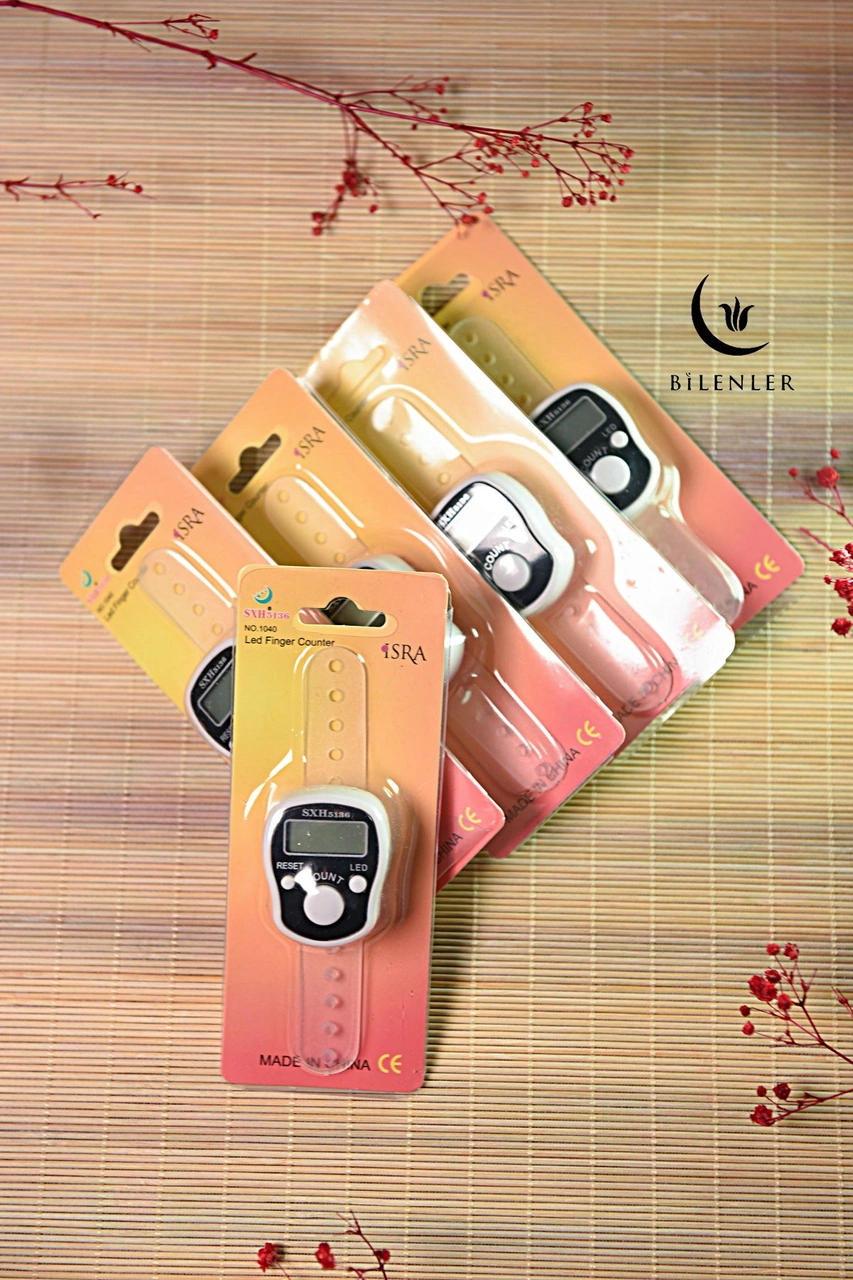 Led Işıklı Zikirmatik 5 Adet Beyaz