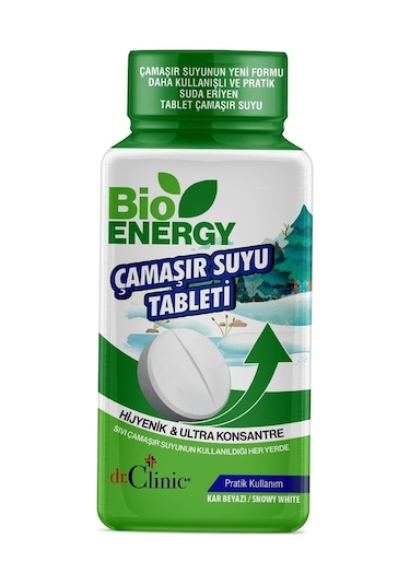 Dr. Clinic Bioenergy Tablet Çamaşır Suyu Kar Beyazı