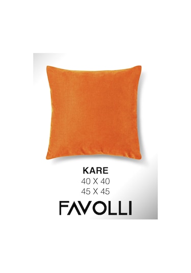 Kadife Dokulu Mandalina Turuncusu Kırlent Kılıfı Dream Serisi Punch Için Uygun Gizli Fermuar Mandalina Turuncusu