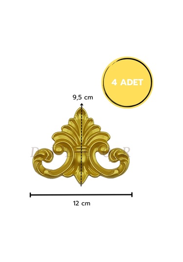 Diecor Dekoratif Polimer Mobilya, Duvar Ve Tavan Motifi Gold 12 Cm Model:xa51