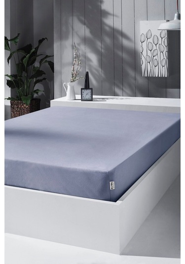 Penye Lastikli Çarşaf, Battal Çift Kişilik ,açık Gri, %100 Pamuk Örme Kumaş, 130 Gr/m² Açık Gri