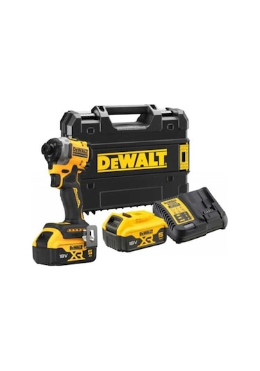 Dewalt DCF850P2T-QW 18V 5.0Ah Li-Ion Çift Akülü Profesyonel Kömürsüz Darbeli Tornavida