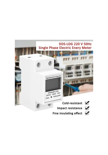 Trendooze 220v Tek Fazlı Lcd Elektrik Sayacı - Dın Ray, Gerçek Zamanlı Tüketim, Dayanıklı Abs