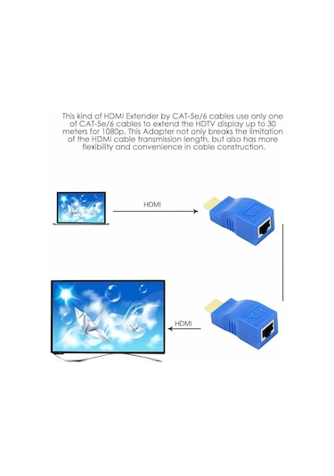 30 Metre Hdmı Uzatma Aparatı - 3D - Full Hd 1080P - Extender (533634667)
