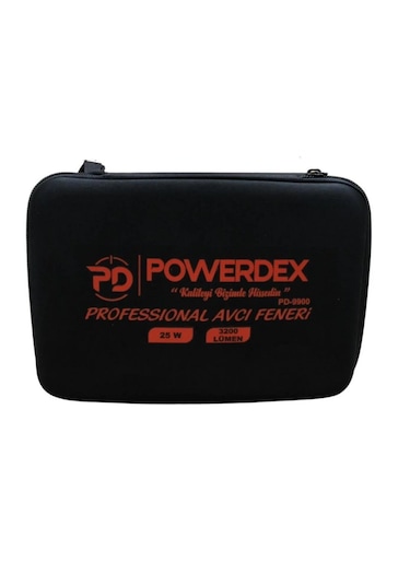 Powerdex Pd-9900 Şarj Edilebilir Pilli Profesyonel Avcı El Feneri Siyah