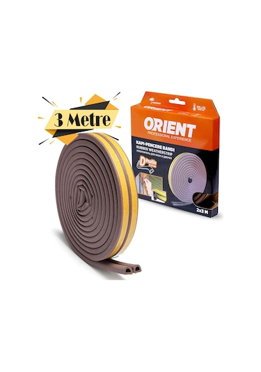 Orient Kapı Pencere Fitili Izolasyon Bandı Kahverengi 2X3 6 Mt N11.192