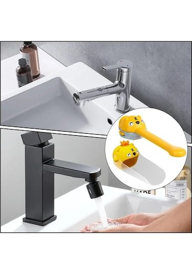 Xurunkeji Karikatür Hayvanlar Musluk Genişleticisi Çocuklar İçin El Yıkama Banyo Lavabo Aksesuarları Mutfak Bebek Yıkama İçin Uygun Yeşil