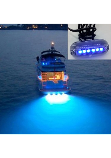 Leezsing Mavi Renkli 3w Dc 12v Su Altı Aydınlatma Lambası Pc Malzeme, -20 +45 Çalışma Sıcaklığı Mavi