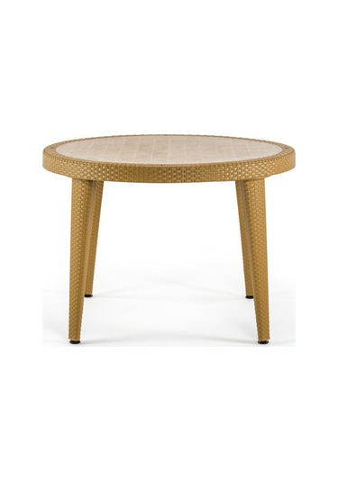 Bintaşmobilya Grey Beyaz Dış Mekan Bahçe Masası Venge