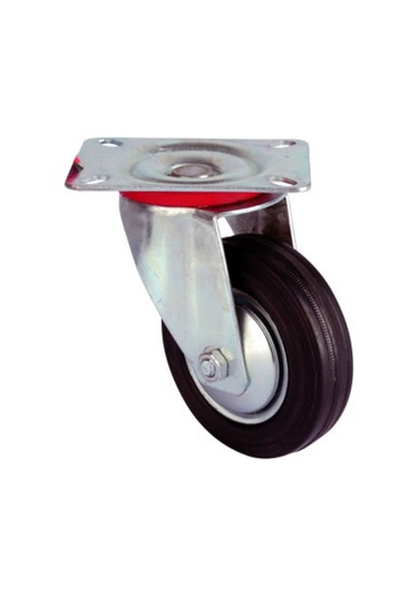 Servis Tekeri - Tablalı Siyah Döner - Çap 150 Mm Çok Renkli