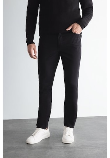 Defacto Chino Kanvas Pantolon Slim Fit Dar Kesim Pamuklu Esnek Dar Paça C9441AX24AUBK81 Defacto Chino Kanvas Pantolon Slim Fit Dar Kesim Pamuklu Esnek Dar Paça C9441AX24AUBK81