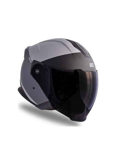 Palio 2.0 Scout Mat Titanyum-siyah Güneş Vizörlü Açık Kask C1 Siyah