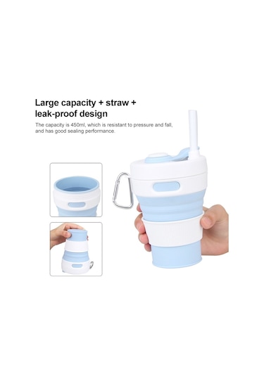 Katlanır Silikon Teleskopik Su Içme Kupası 001 350 Ml