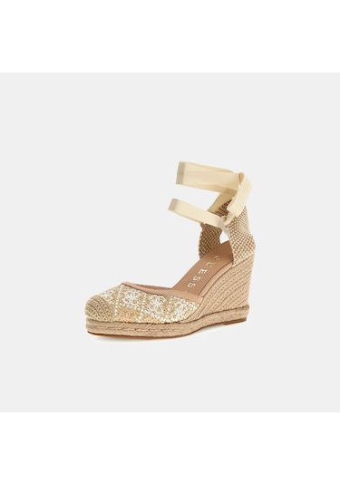 Guess Kadın Topuklu Sandalet Fljcryfal04 White-multicolor Beyaz - Çok Renkli
