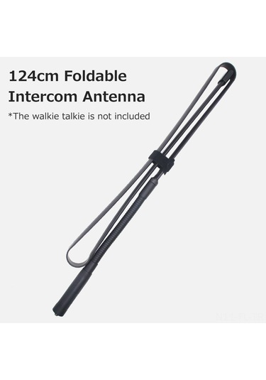 Lemestar Yüksek Kazançlı 124cm Katlanabilir Sma-male Telsiz Anteni - Vhf/uhf Çift Bantlı