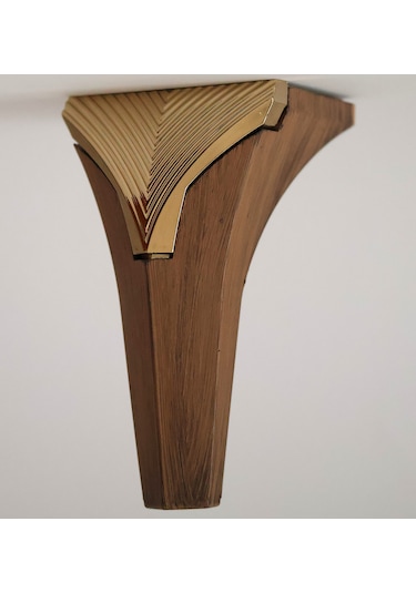 Ahsen Venedik Kahve Sarı Dekoratif 15 Cm Mobilya Ayağı