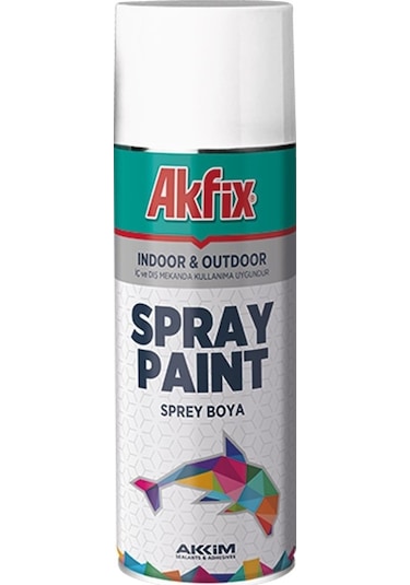 Akfix Akrilik Sprey Boya 400Ml Parlak Beyaz