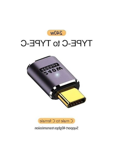 Fastbuy 5a Usb4.0 Otg Adaptör 240w Hızlı Şarj 8k 60hz 90/180 Derece Dönme Beyaz