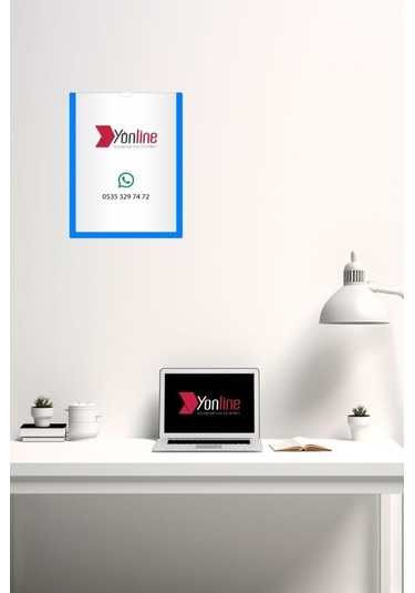 10 Adet A4 Mavi Belge Sertifika Çerçevesi Kendinden Yapışkanlı Kolay Değiştirilebilir Föylük