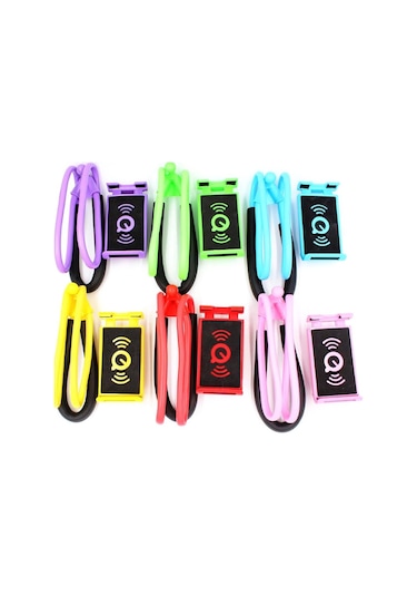 Honmex Mor Esnek Boyunluk Telefon Tutucu - 360 Döner, El Serbestliği Sağlar, Yatak Odası/masaüstü Kullanıma Uygun