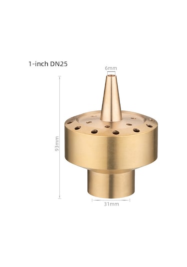 Mufunye Bronz Çift Katlı Çiçek Sütunu Fontan Sprinkler, Bahçe Su Görseli, Otel Havuzu, Müzikli Fontan Uygulaması, 1.5" Dahili Dişli