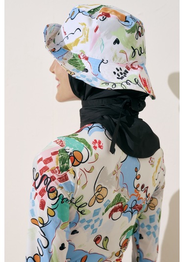 Eşarp Detaylı Bucket Şapka Summer Summer