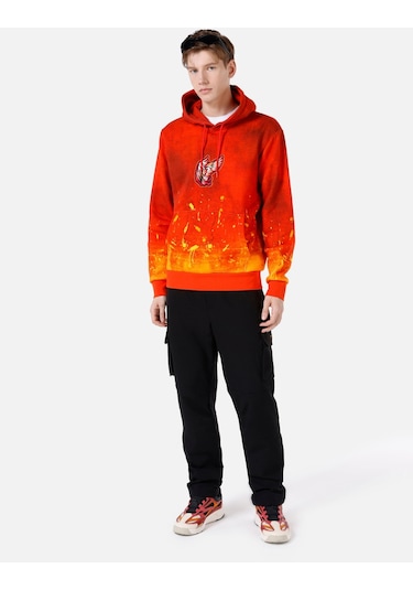 Colin's Colins Regular Fit Baskılı Turuncu Erkek Sweatshirt Cl1066979 Turuncu