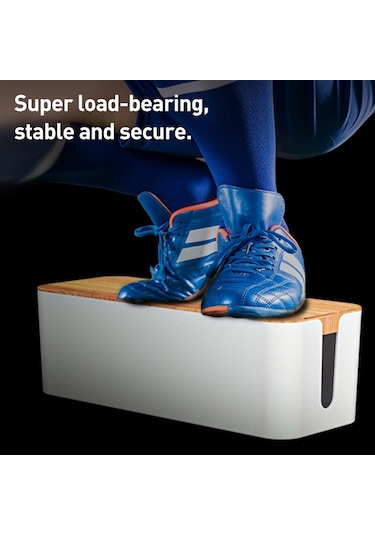 Sones Kablo Düzenleyici Saklama Kutusu Priz Bağlantı Kutusu, Boyut: Orta Bambu Beyazı