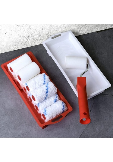 Xurunkeji Boya Tepsisi İle 16 Adet 5 Cm Küçük Boya Rulosu, Duvarlar, Dolaplar, El Sanatları, Rötuşlar İçin Ev Boyama Rulo Fırçası
