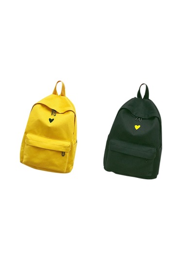 Lebıhmurah Wbp1532 Kadın Sırt Çantası Kanvas Baskılı Kalp Sırt Çantası Kore Tarzı Öğrenciler Se Kız Okul Kadın Sırt Çanta 47797221 Lacivert