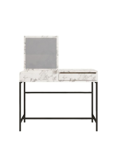 Decormet Linda Makyaj Masası Carrara Marble Mermer - Gri