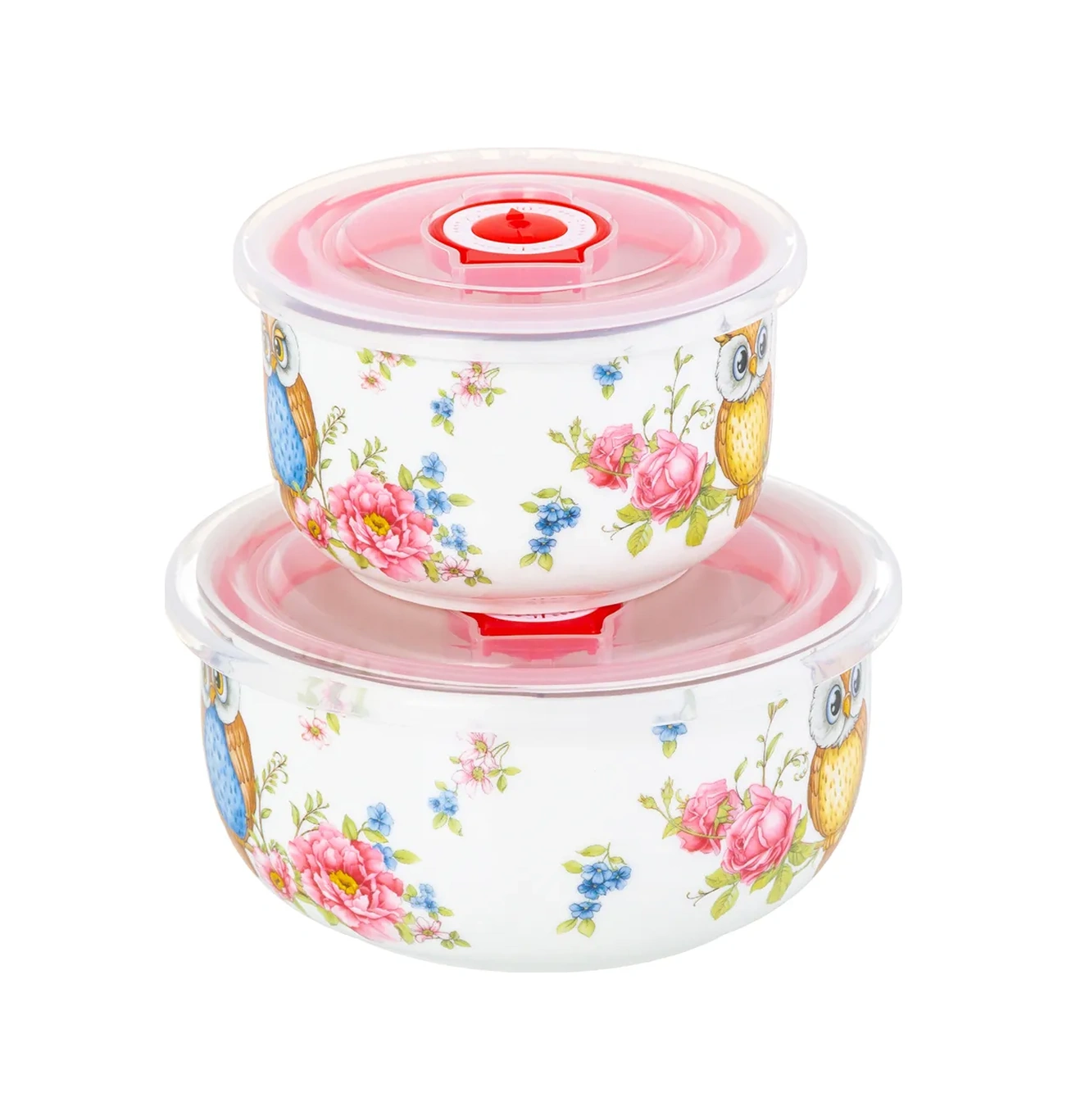 Elan Gallery Kapaklı Salata Kasesi "soyuskik" 2 Adet, 560 Ml Ve 260 Ml 39699513 Beyaz