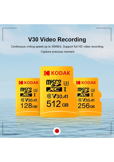 Ximistore9 Kodak 32gb Microsd Kartı U3 V30 A1 100mb/s Okuma Hızı 4k Hd Video Kaydı Desteği Sınıf 10