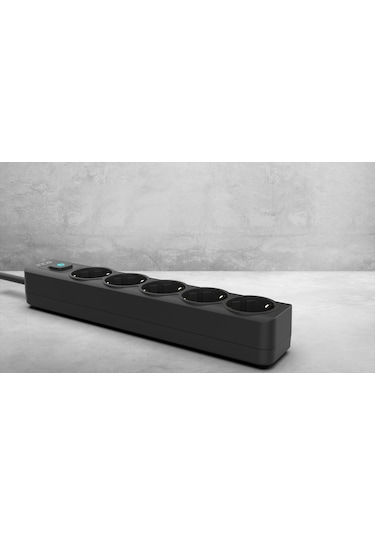 Inca Ipw-44sy 5 Port Akım Korumalı Led Tuşlu Priz 1.5m - Siyah