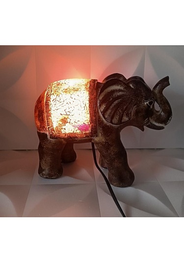 Fil Mozaik Lamba Yatak Odası Bebek Odası Gece Lambası Masa Üstü Ev Dekorasyon Çok Renkli