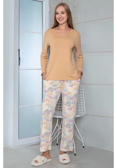 Limissi Viskon Kadın Pijama Takımı Siyah Antrasit