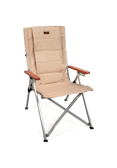 Madfox Haven 6 Kademeli Katlanır Kamp Sandalyesi Bej