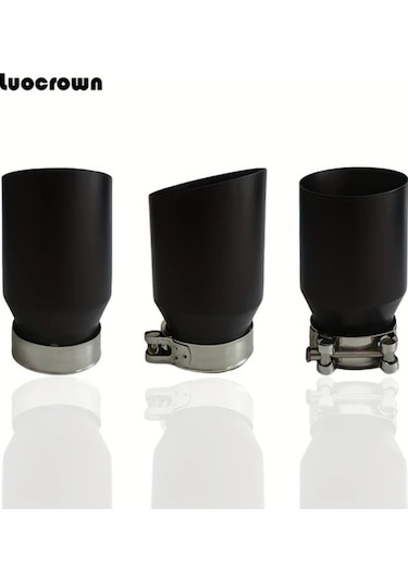 Pazly Özelleştirilebilir 57-89mm Mat Siyah Paslanmaz Çelik Egzoz Ucu Araçlar İçin