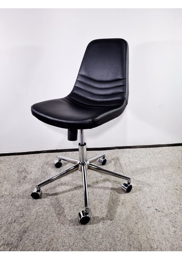 Bintaşmobilya Siyah Deri Rahat Ofis Toplantı Sandalyesi