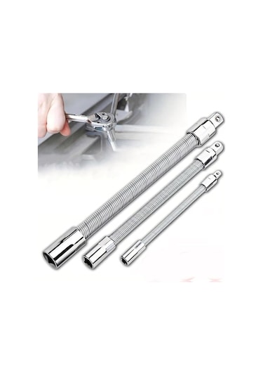 Evrensel Elektrikli Anahtar Soketi, 3 Sayımlı Bükülebilir Esnek Şaft