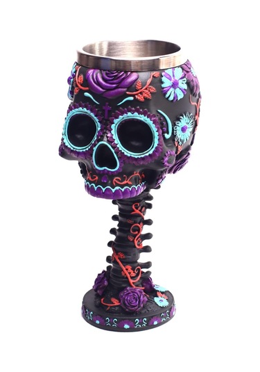 Kafatası Desenli Reçine İçme Bardağı Ortaçağ Kafatası İskeleti Kadeh Çift Duvarlı Reçine İçme Bardağı Kafatası Şarap Bardağı Seti