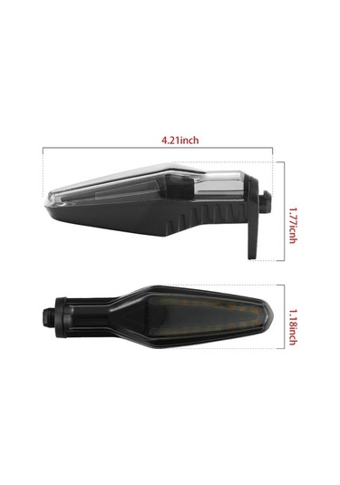 Pazly Su Geçirmez Motosiklet Gösterge Işıkları Ve Dönüş Sinyali Lmk00279 Siyah