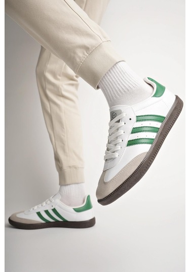 Muggo Jabbar Unisex Ortopedik Günlük Garantili Bağcıklı Yürüyüş Koşu Sneaker Spor Ayakkabı Yeşil