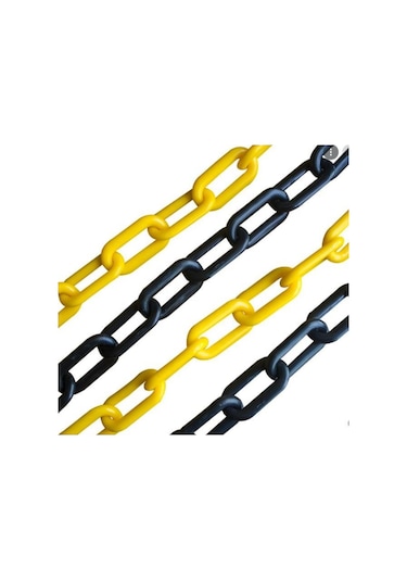 Force Chain 6 Mm 50 Mtr. Sarı Siyah Plastik Zincir