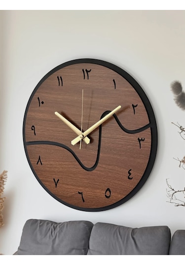 Modern Ahşap Duvar Saati Sağlam Çok Şık Ve Birarada..no:46 Çok Rekli