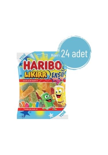 Haribo Lıkırr Ekşi Jelibon 70 Gr 24 Adet