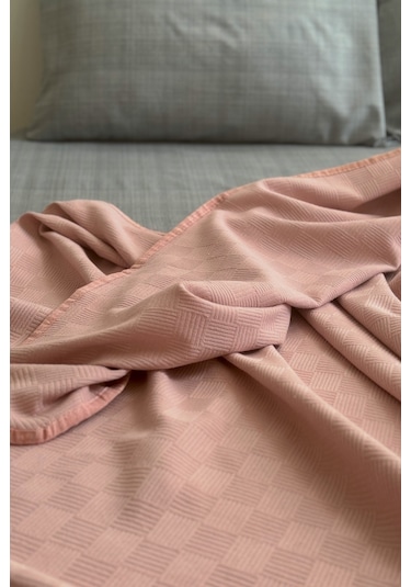 Alla Turca Tek Kişilik Doğal Pamuk Pike Pudra