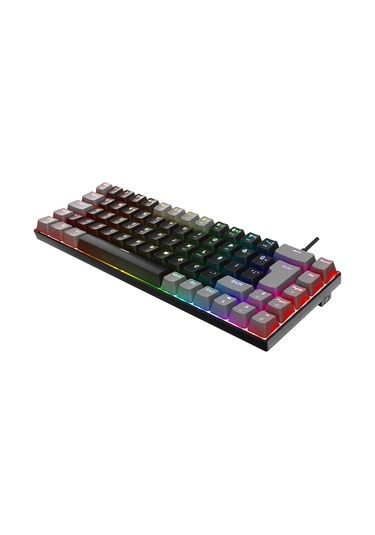 Acer Emachines Eak68 Rgb Mekanik Red Switch Mini Oyuncu Klavyesi - Siyah Gri 68 Tuş Kompakt Gaming